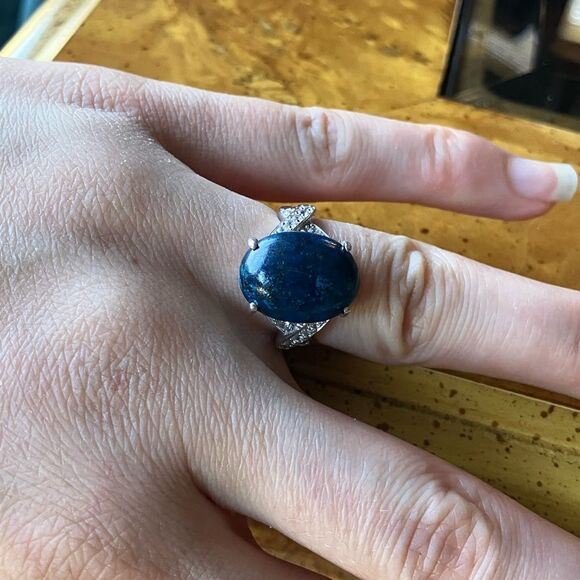 Natural Shadowkite Sterling Silver Ring Size 6 - Picture 9 of 9